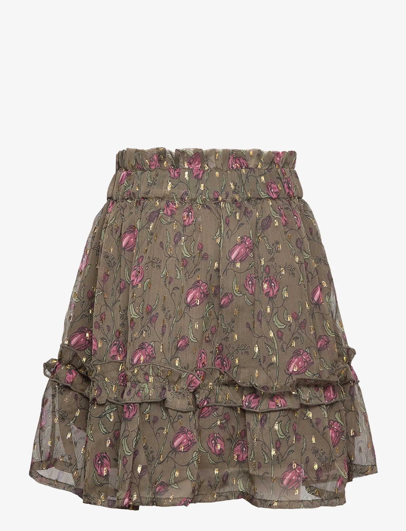 Creamie - Skirt Flower Dot - midi skirts - olive night - 1