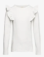 Creamie - T-shirt LS Ruffle - langermede t-skjorter - cloud - 0