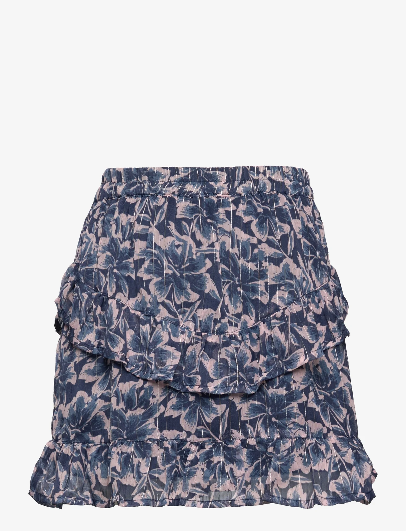 Creamie - Skirt Big Flower - short skirts - indigo blue - 1