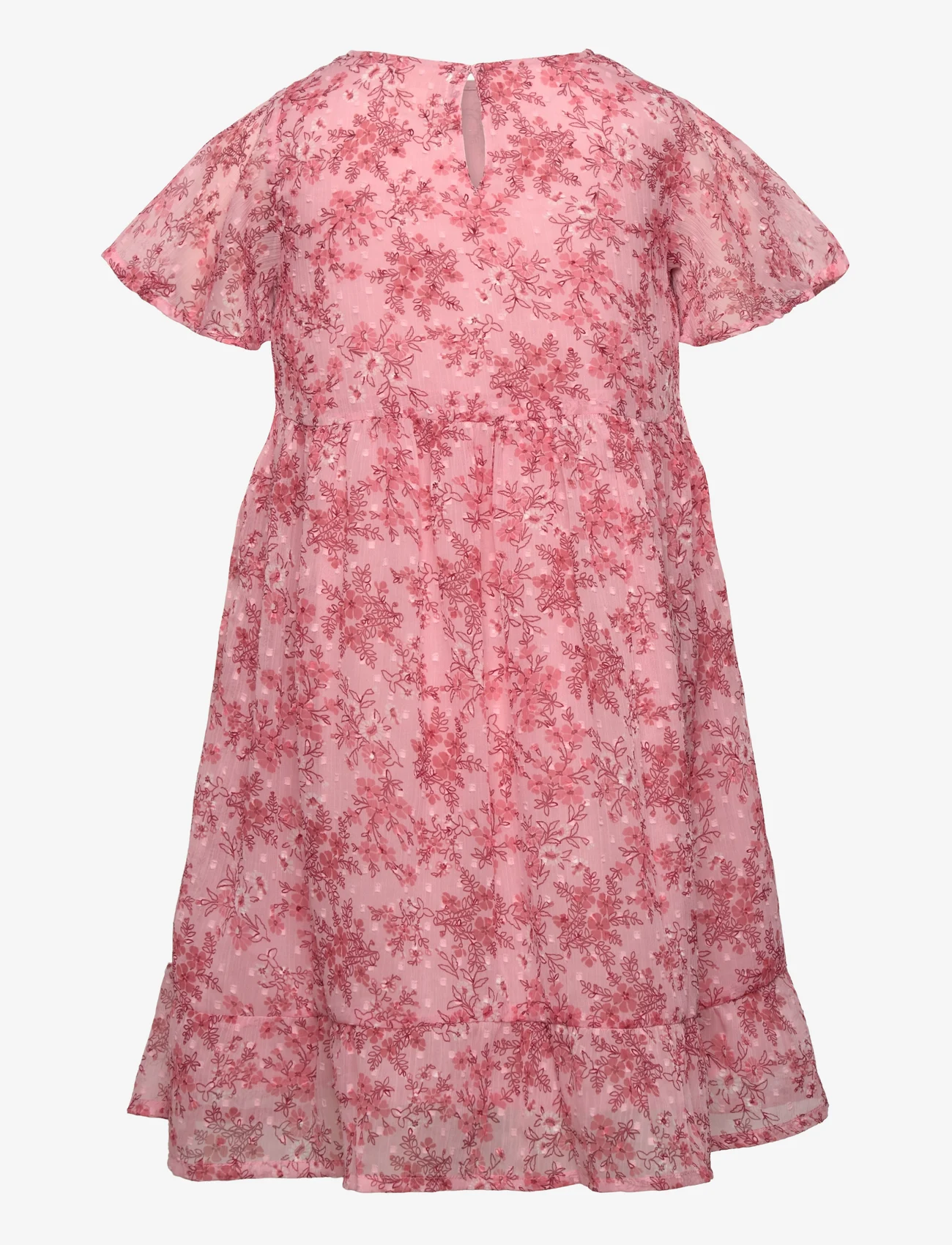 Creamie - Dress Flower Dobby - lühikeste varrukatega vabaaja kleidid - peachskin - 1