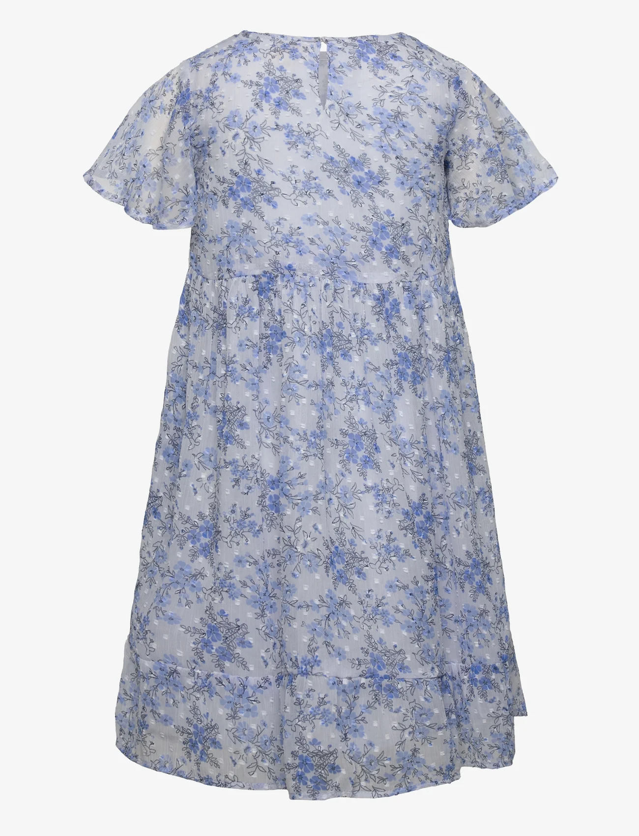 Creamie - Dress Flower Dobby - short-sleeved casual dresses - xenon blue - 1