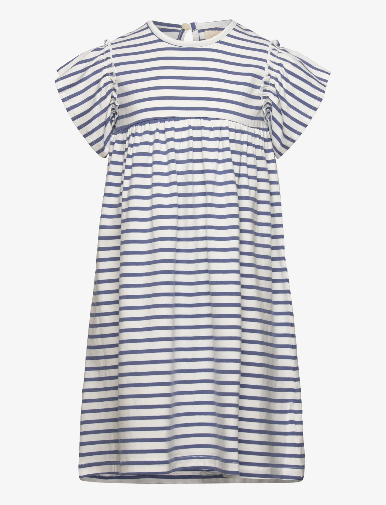 Creamie - Dress SS Stripe - kortærmede hverdagskjoler - colony blue - 0