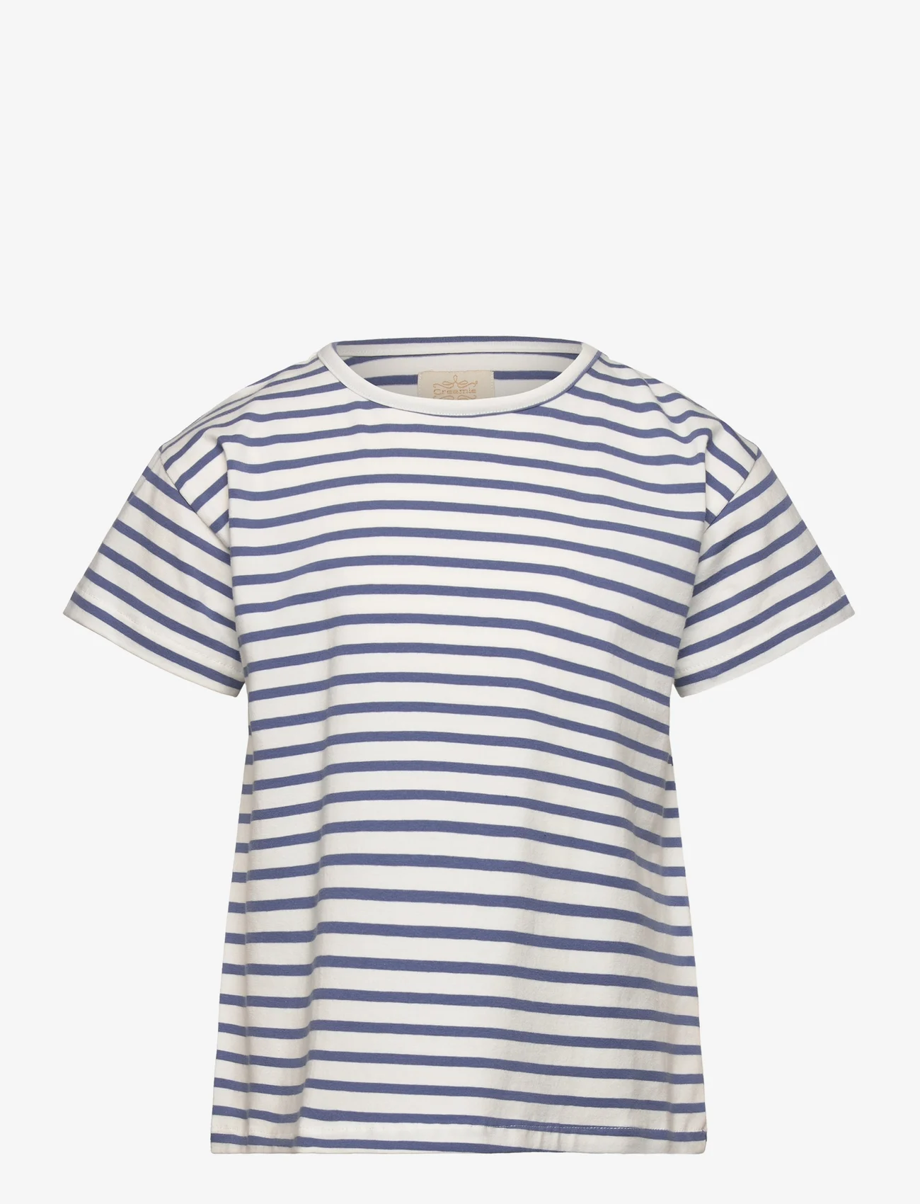 Creamie - T-shirt SS Stripe - korte mouwen - colony blue - 0