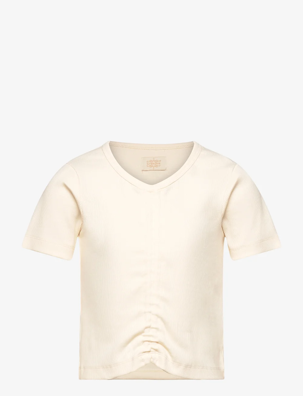 Creamie - T-shirt SS Rib - lyhythihaiset - buttercream - 0