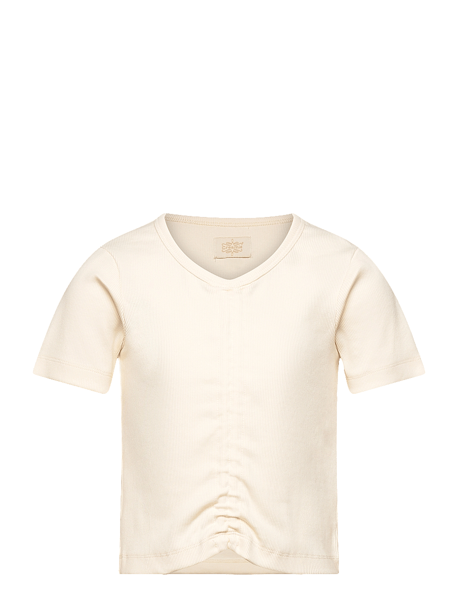 Creamie - T-shirt SS Rib - short-sleeved t-shirts - buttercream - 0