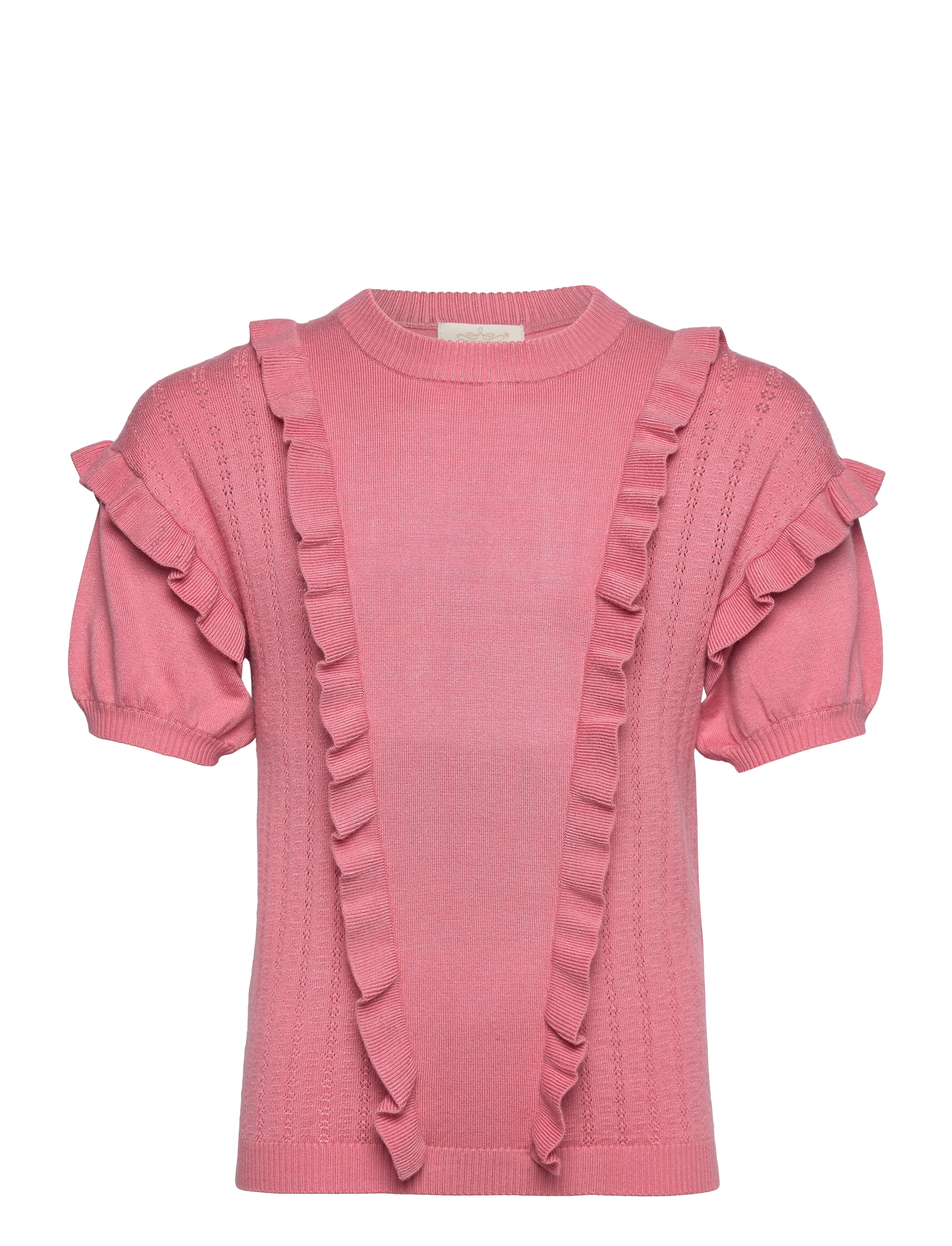 Pullover SS Pointelle - BRANDIED APRICOT