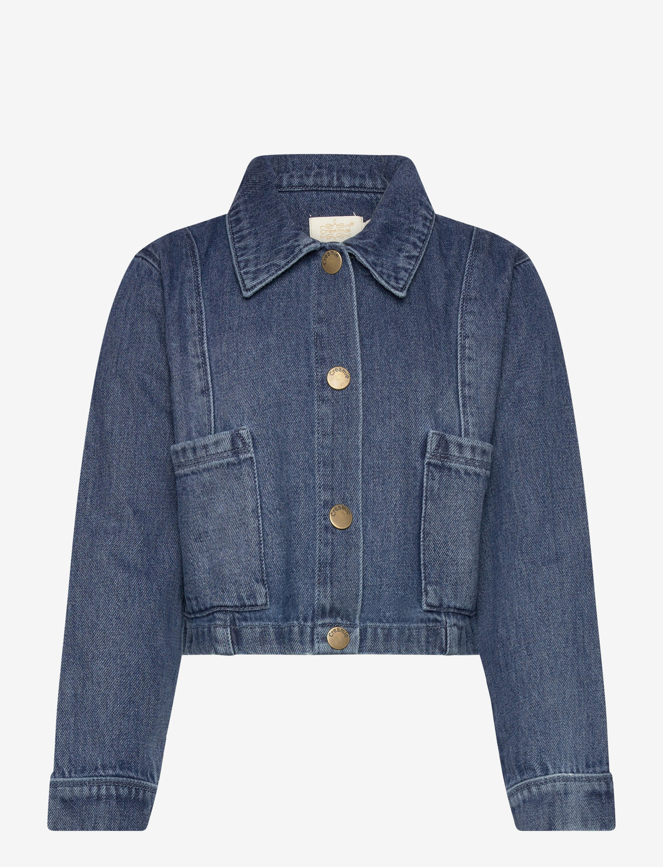 Creamie - Jacket Denim Cropped - blue denim - 0