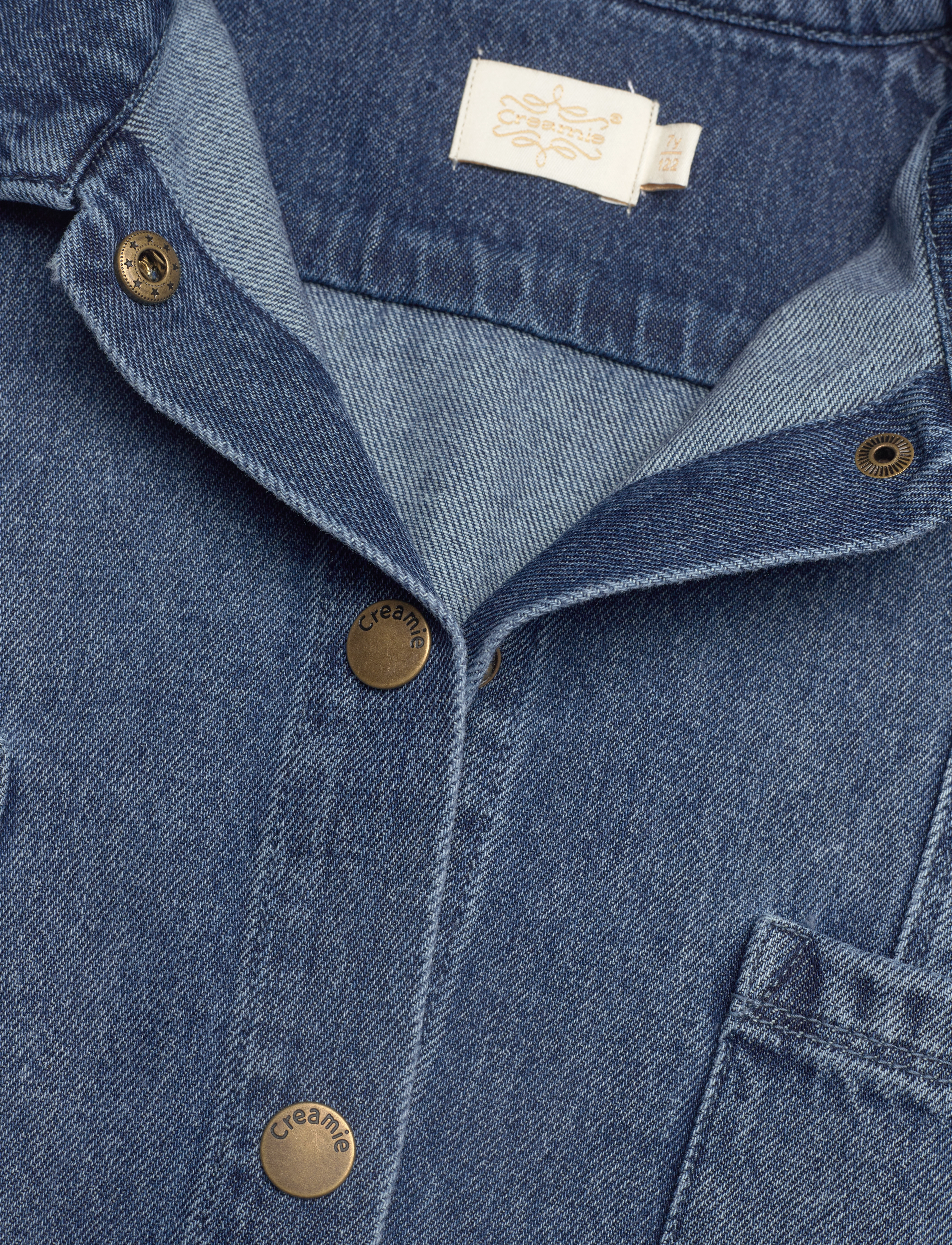 Creamie - Jacket Denim Cropped - blue denim - 2