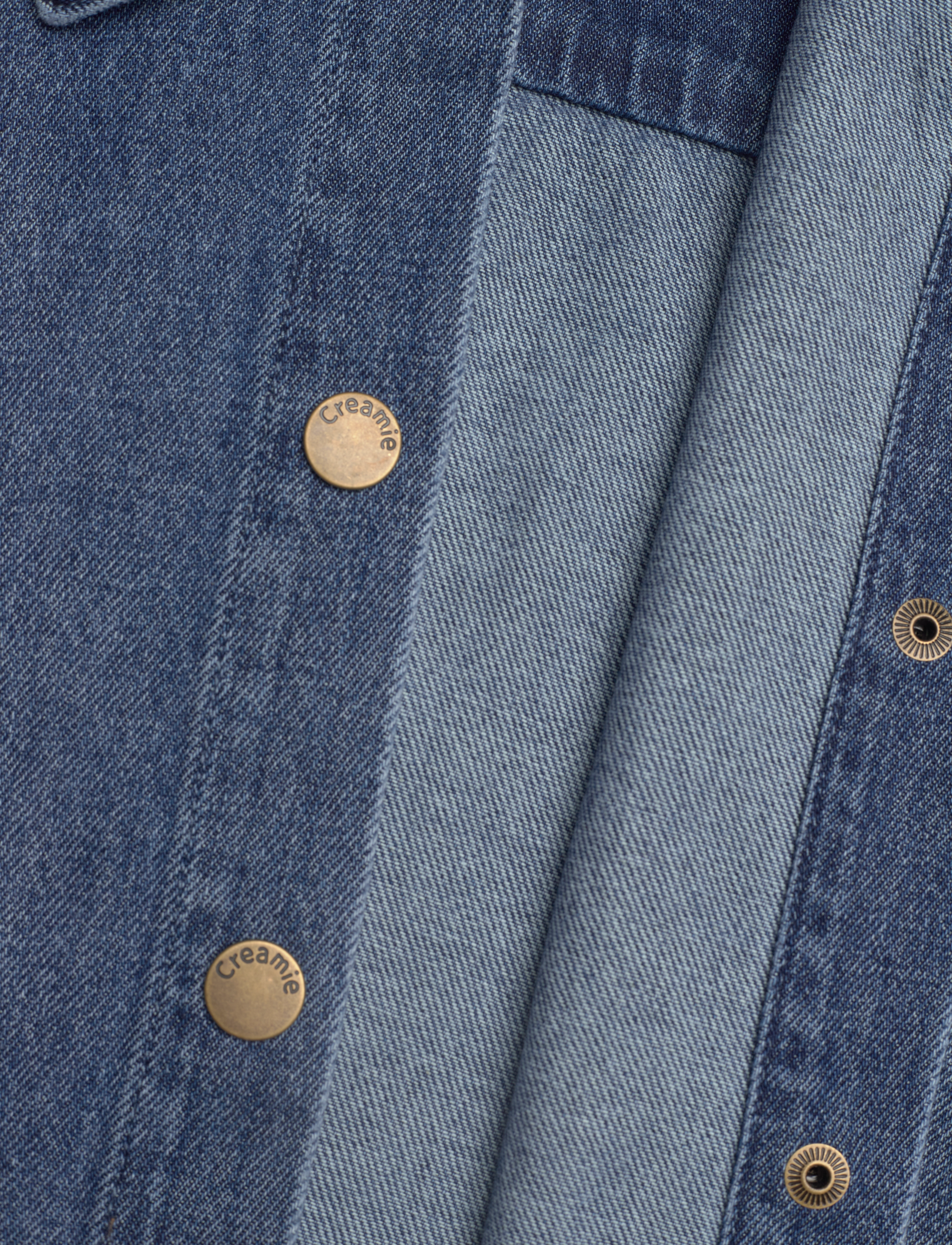 Creamie - Jacket Denim Cropped - blue denim - 4