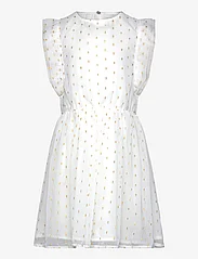 Creamie - Dress Chiffon Lurex - short-sleeved casual dresses - buttercream - 0