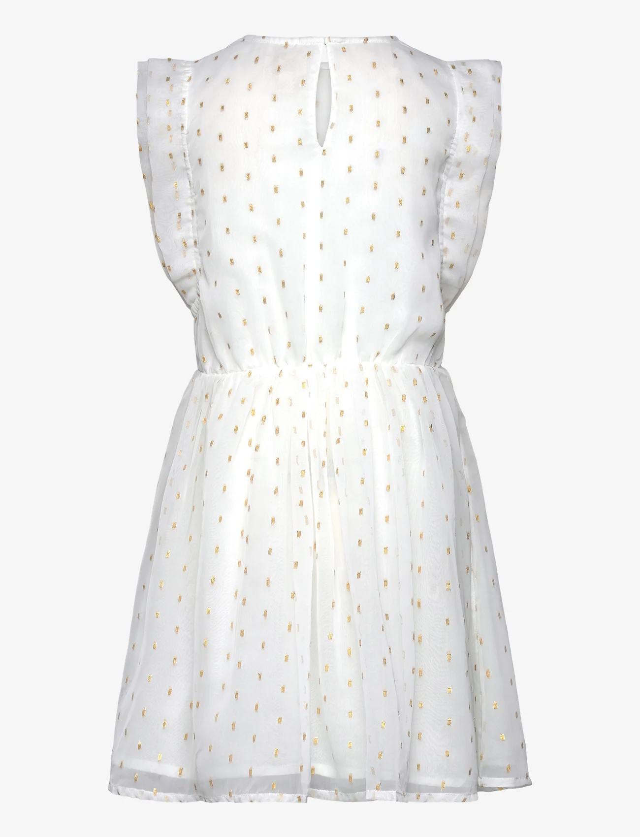 Creamie - Dress Chiffon Lurex - casual jurken met korte mouwen - buttercream - 1