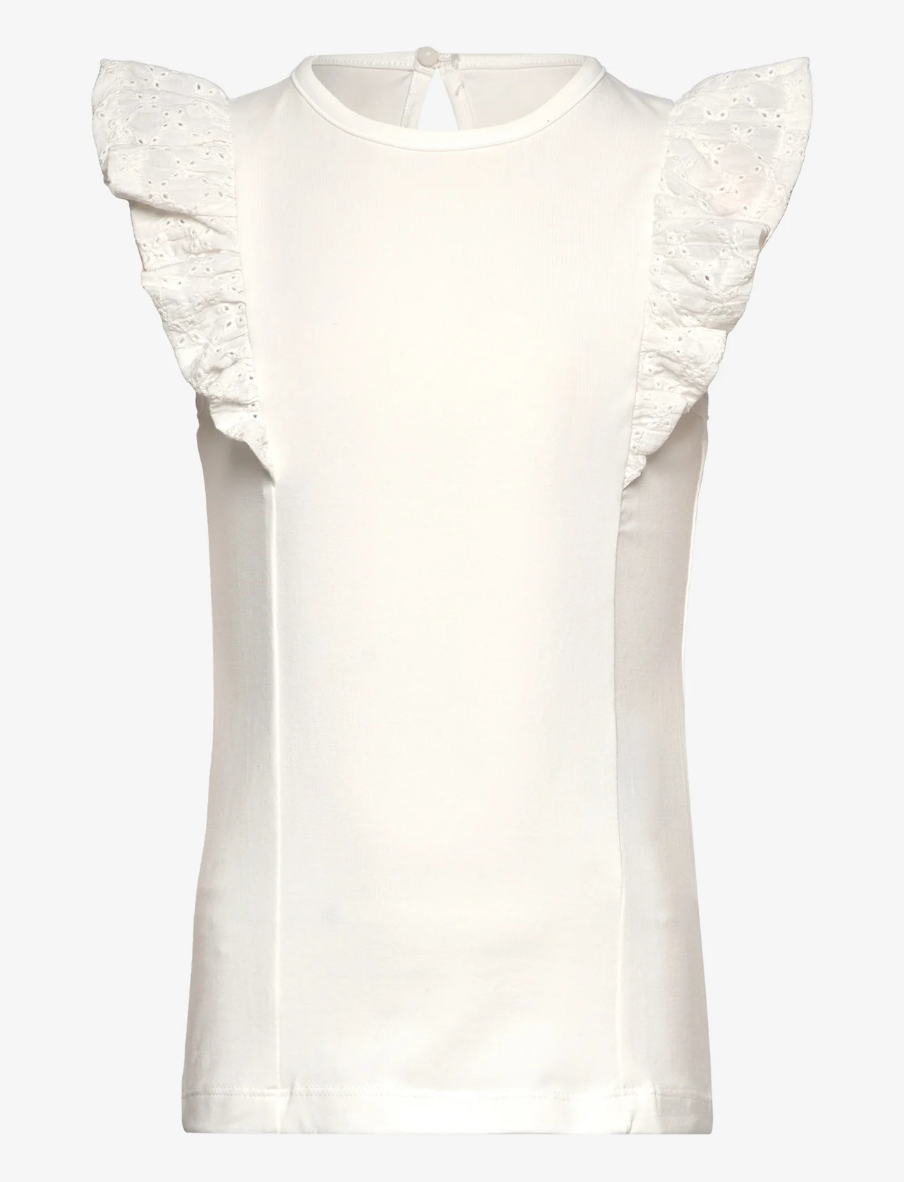 Creamie - Top NS Lace - mouwloze t-shirts - cloud - 0