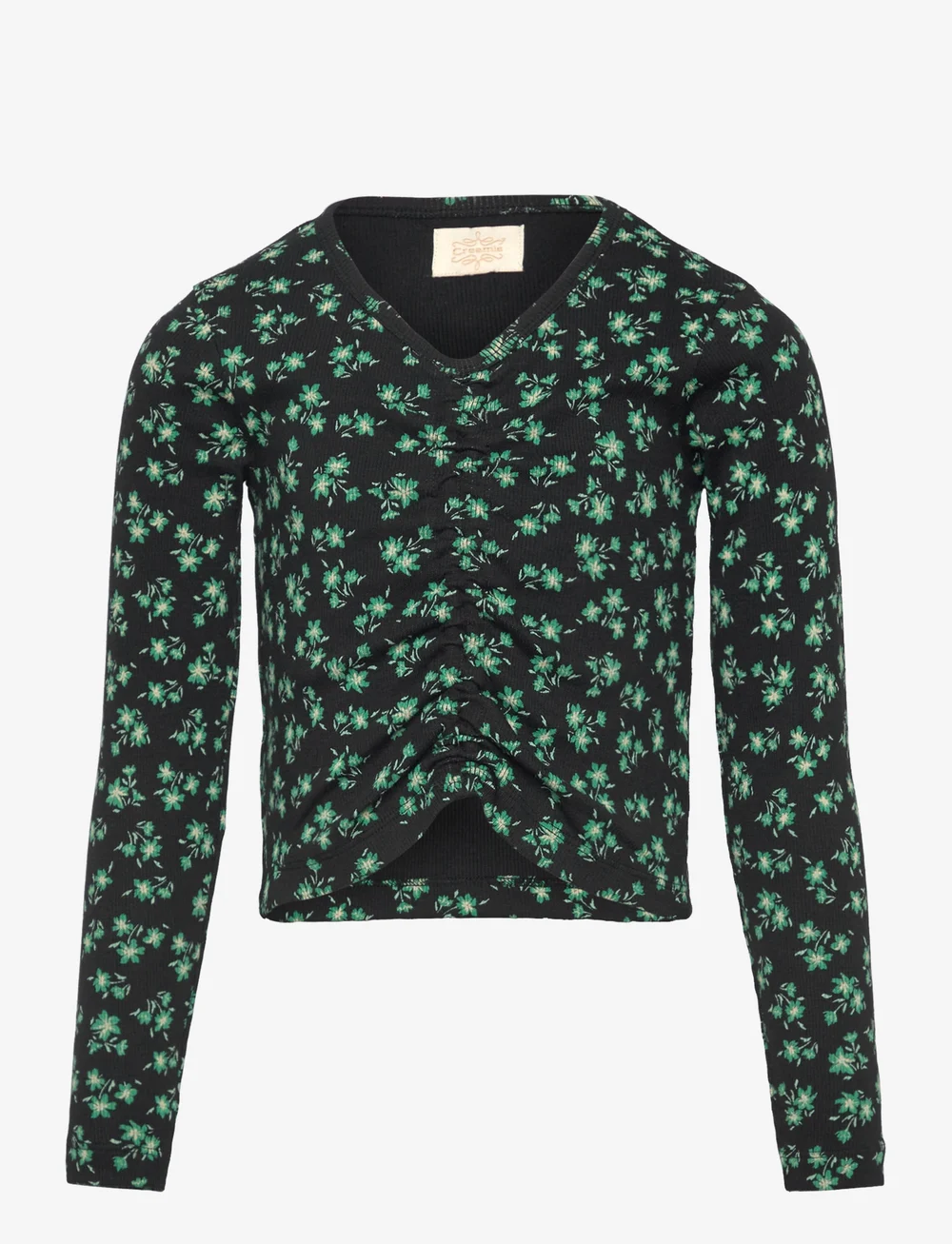 Creamie - T-shirt LS Rib - langerma t-bolir - black - 0