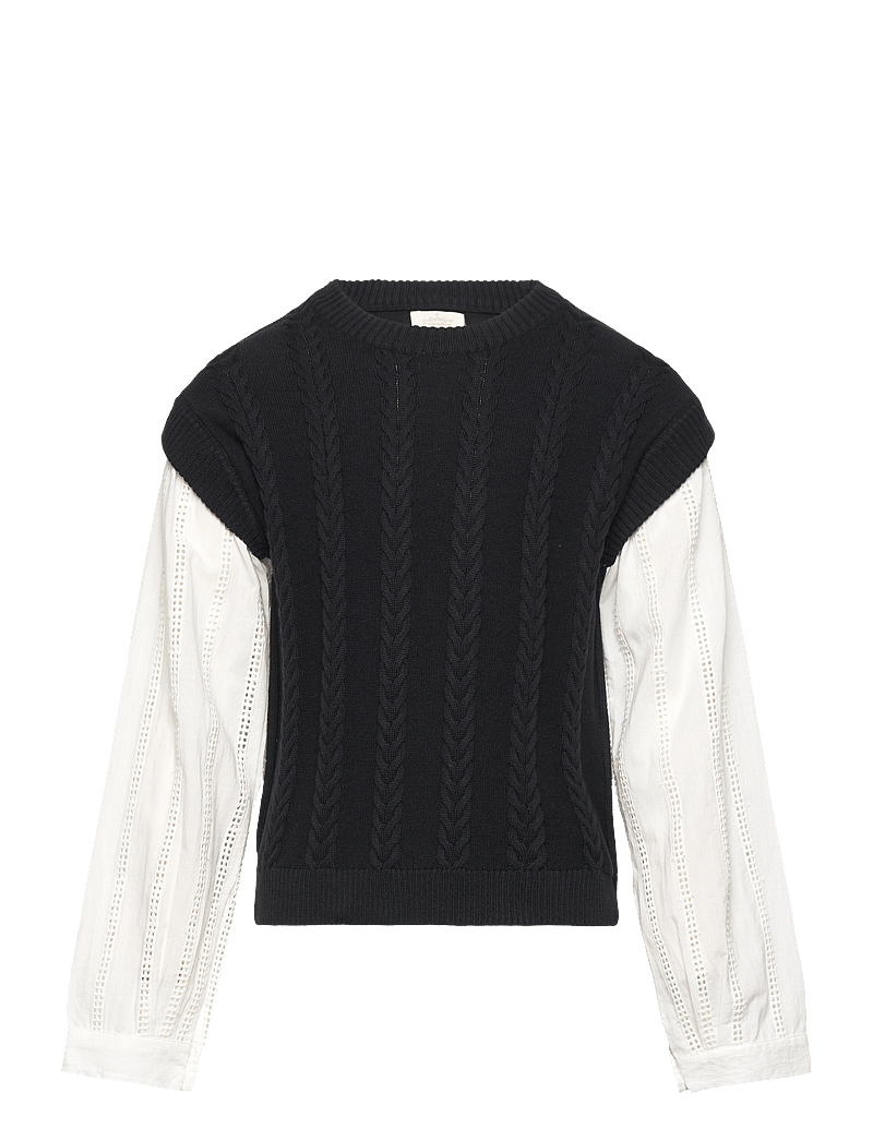 Creamie - Pullover Shirt - stickade tröjor - black - 0