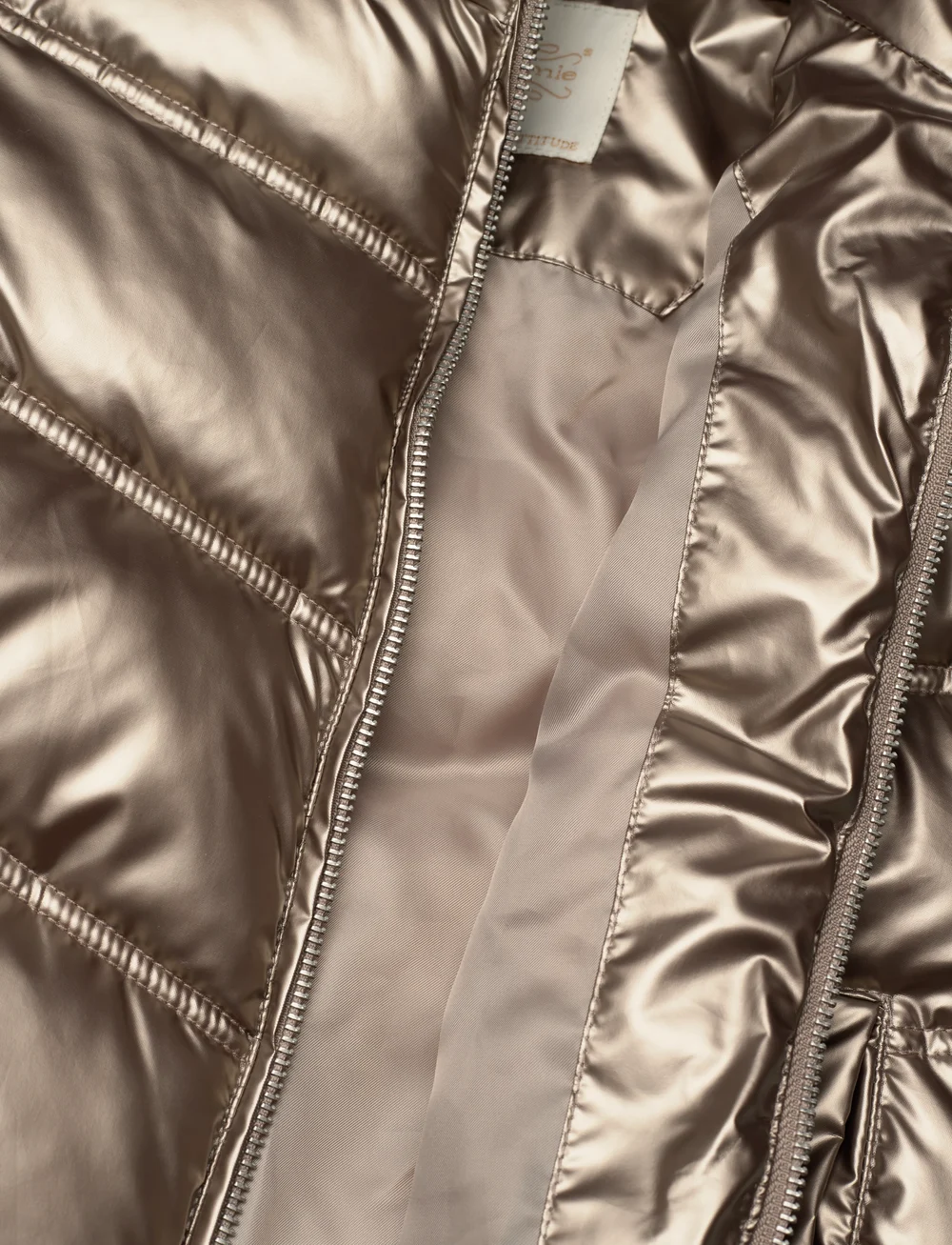 Creamie - Jacket Metallic - winterjacke - pale gold - 4