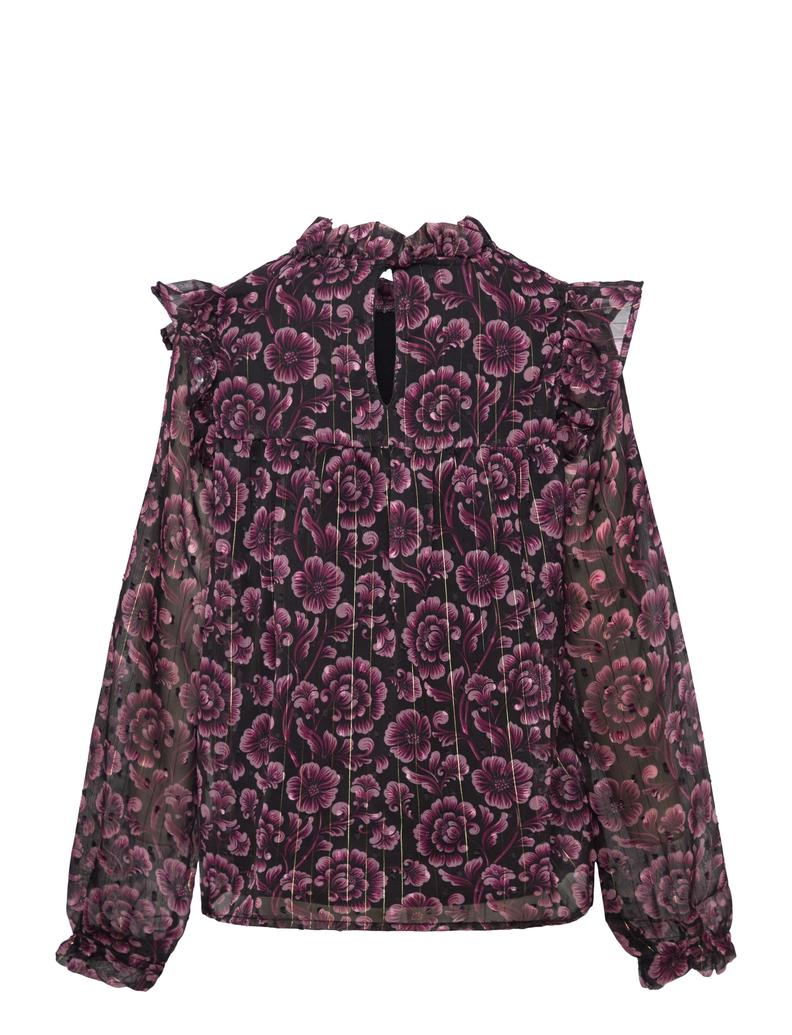 Creamie - Blouse Flower Dot - black - 1