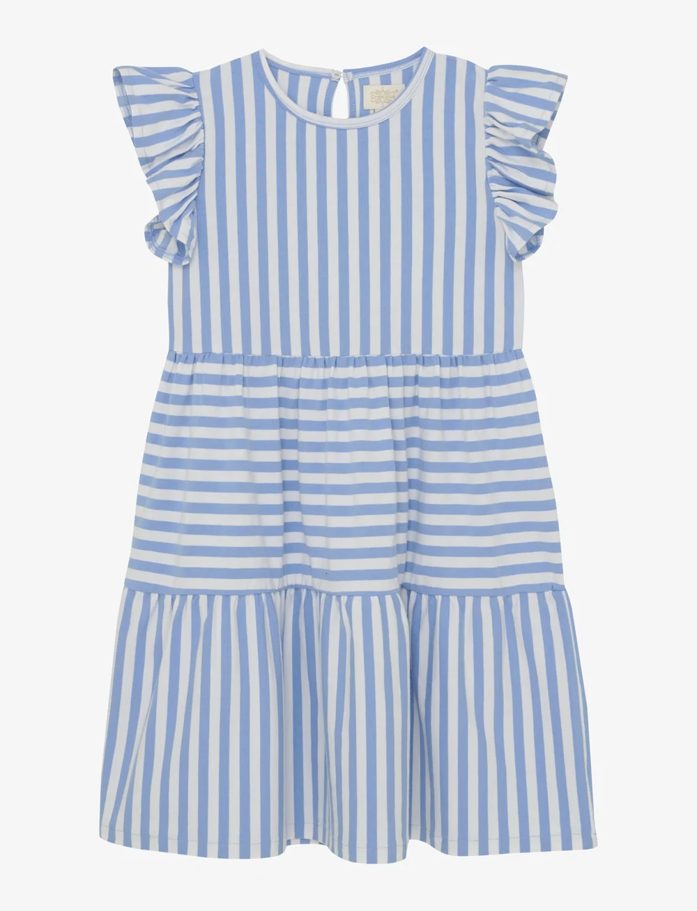 Creamie - Dress SS Stripe - varrukateta vabaaja kleidid - forever blue - 0