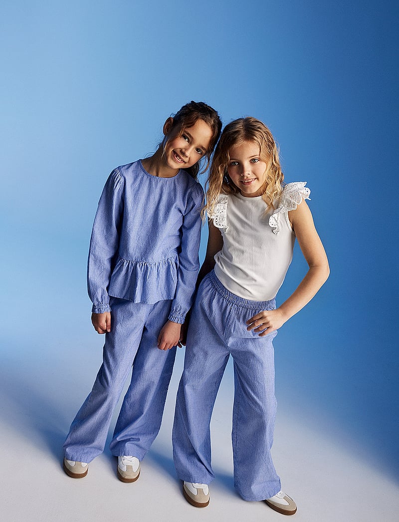 Creamie - Pants Woven Stripe - bukser - dazzling blue - 0