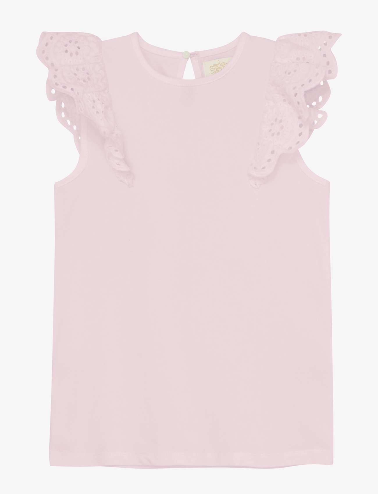 Creamie Top Ns Lace, Børn, Blonde Ærmeløs Top, Pink, Str: 104