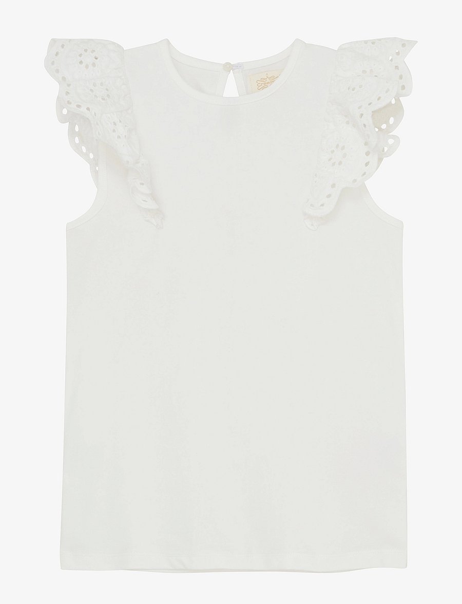Creamie - Top NS Lace - linnen - cloud - 1