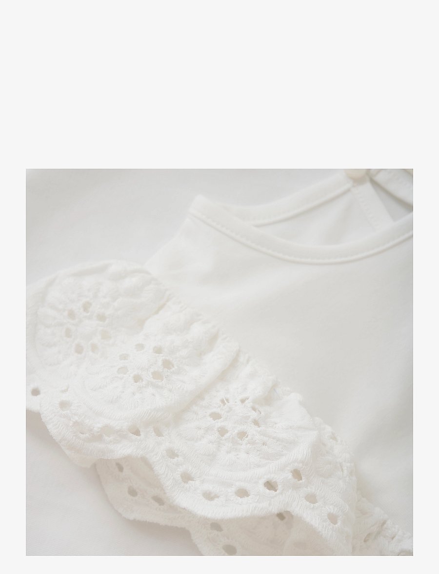 Creamie - Top NS Lace - linnen - cloud - 3