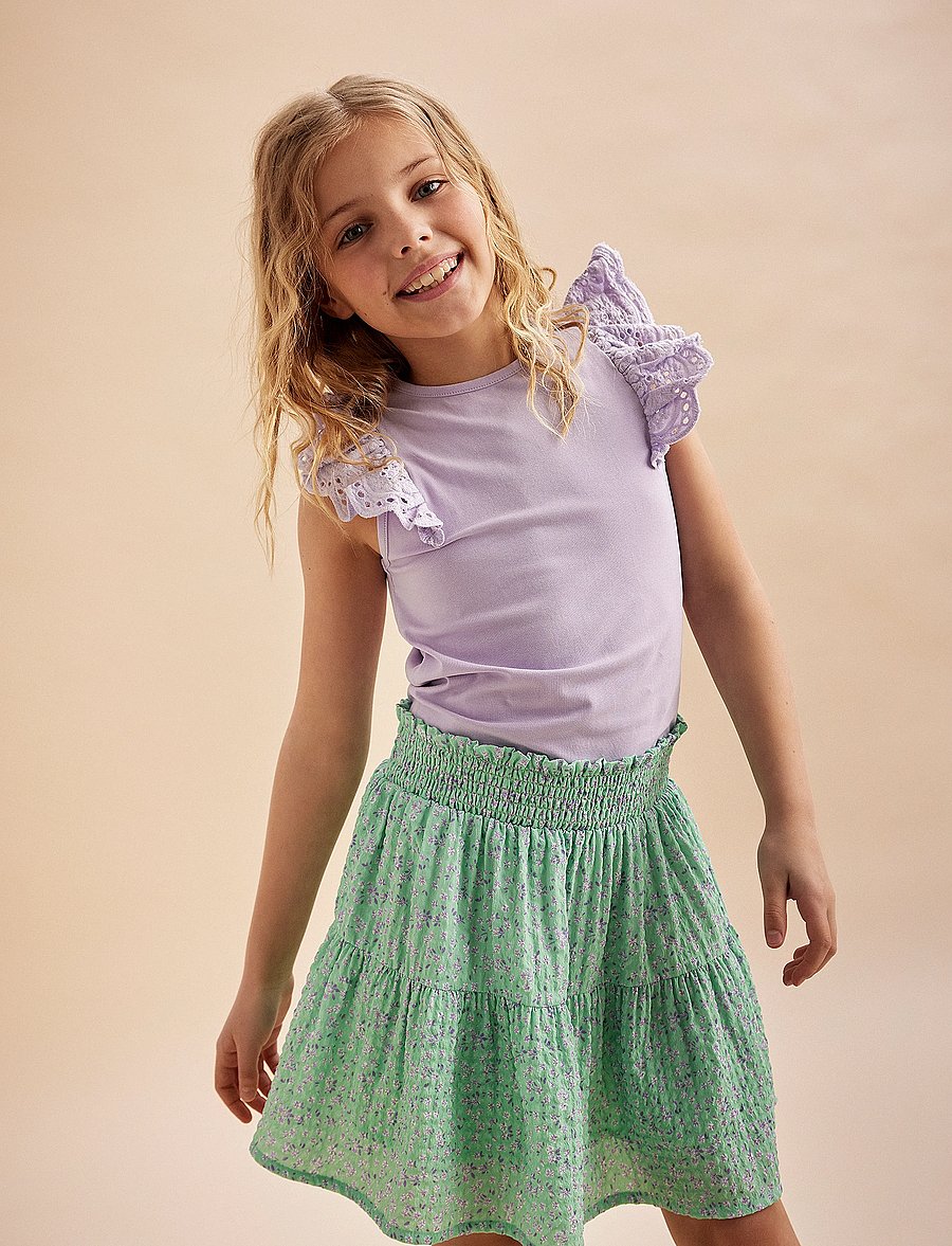 Creamie - Skirt Small Flower - green ash - 0