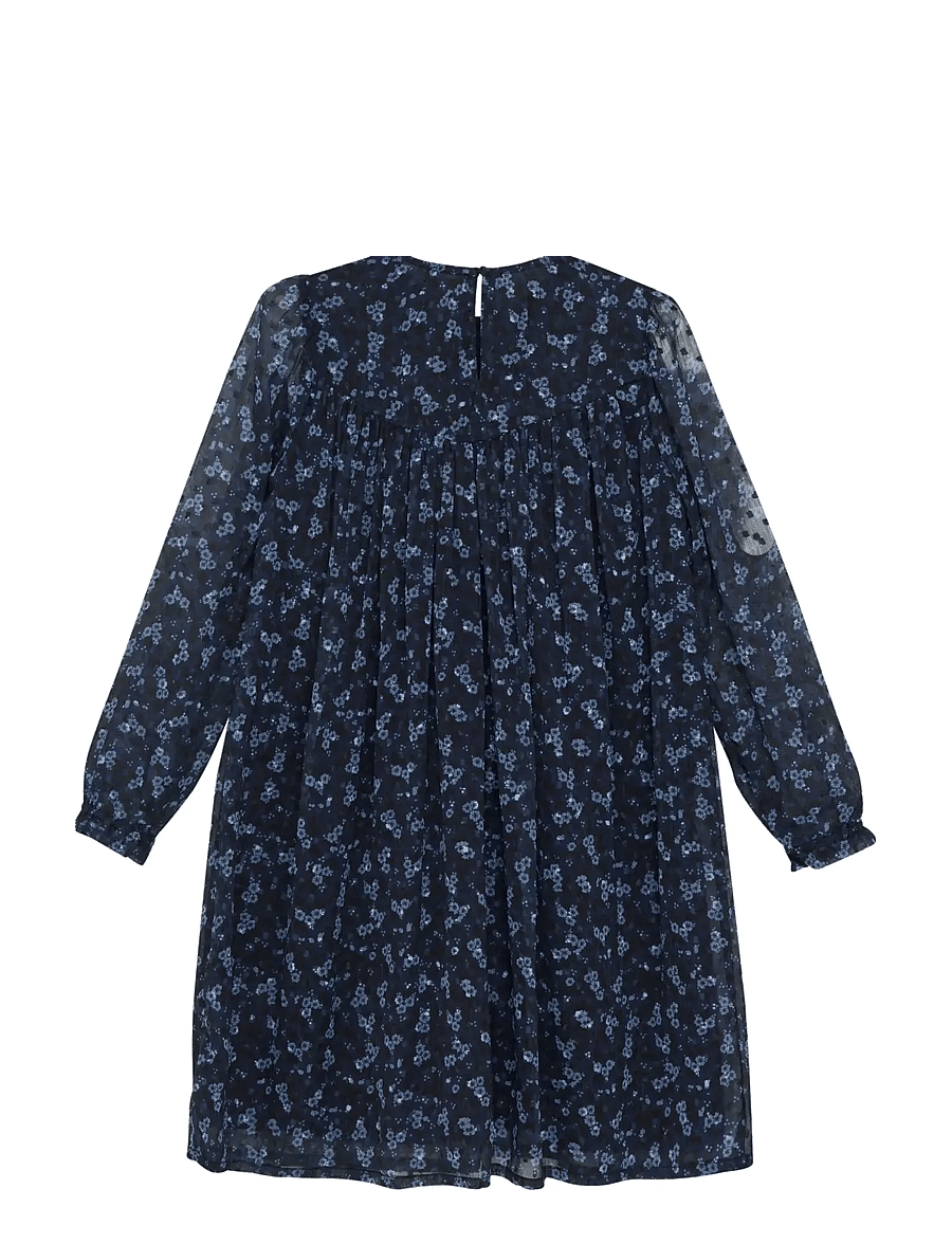 Creamie - Dress Flower Dobby - langärmelige freizeitkleider - bel air blue - 1