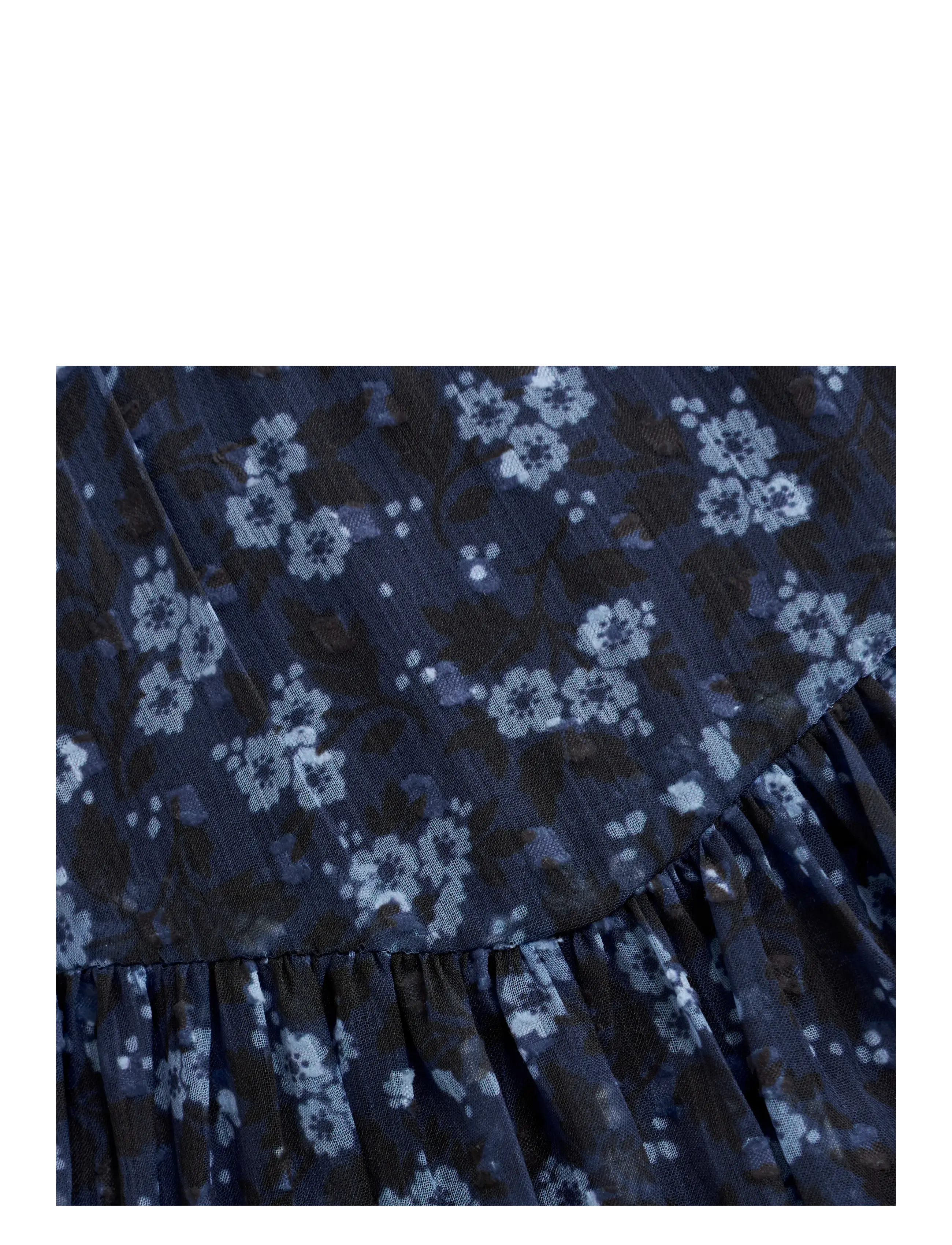 Creamie - Dress Flower Dobby - langärmelige freizeitkleider - bel air blue - 2