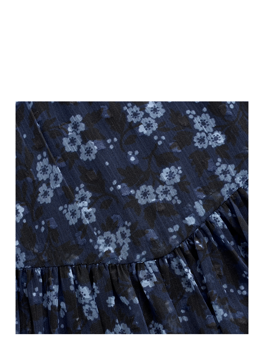 Creamie - Dress Flower Dobby - langärmelige freizeitkleider - bel air blue - 2