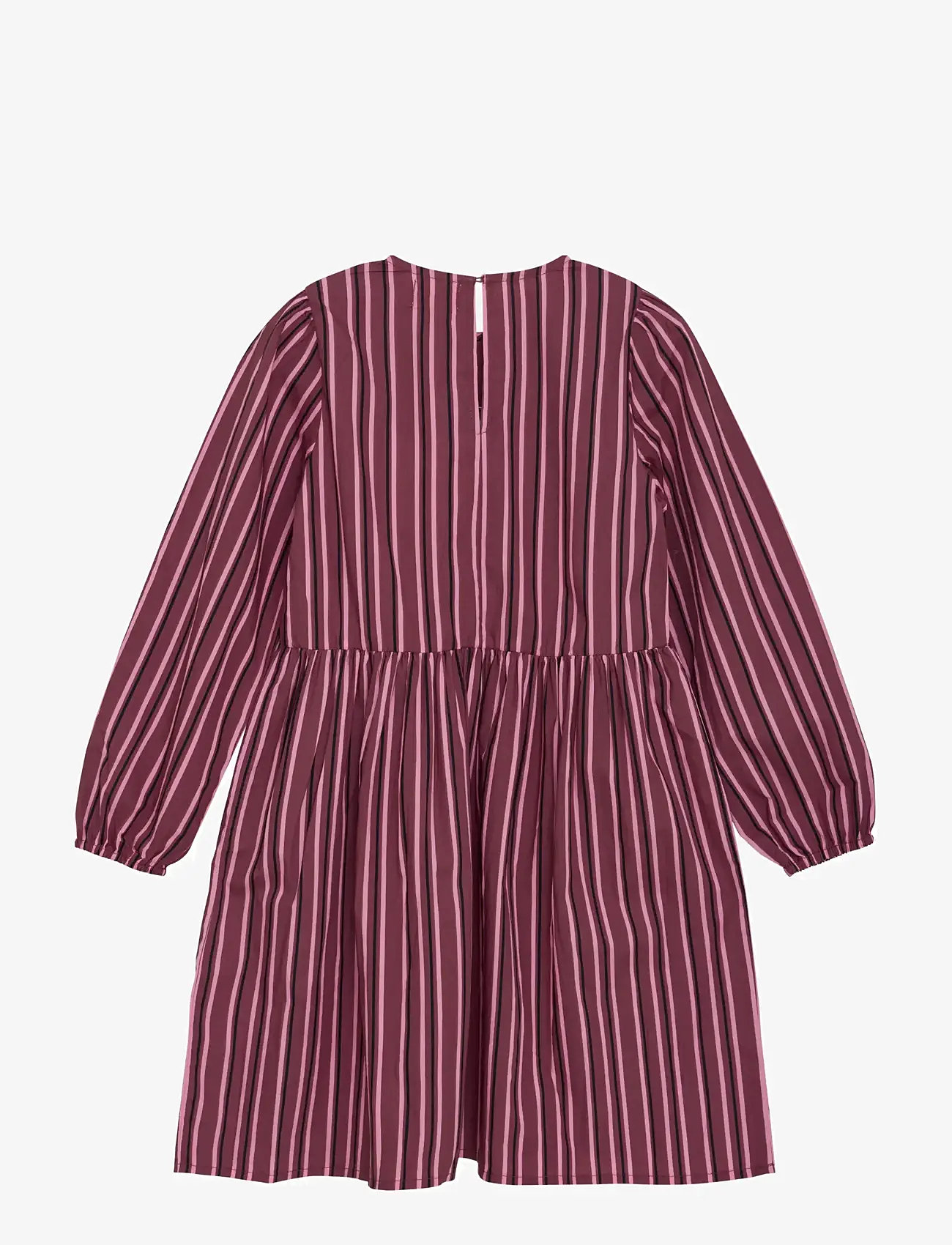 Creamie - Dress Woven Stripe - langærmede hverdagskjoler - crushed berry - 1