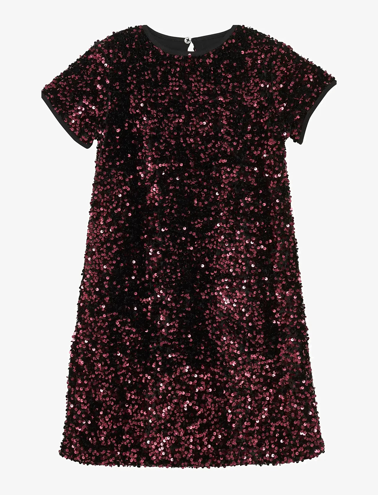 Creamie - Dress Velour Sequins - sukienki codzienne z krótkim rękawem - vineyard wine - 1