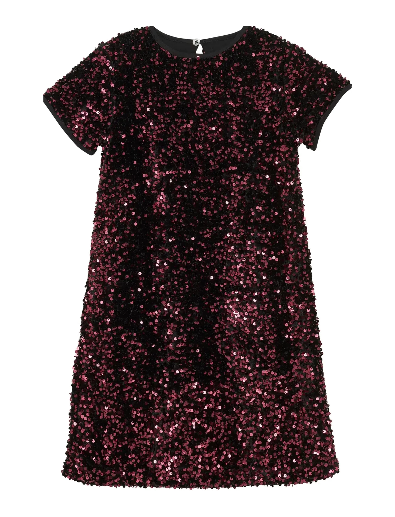 Creamie Dress Velour Sequins - Kläder - VINEYARD WINE / black