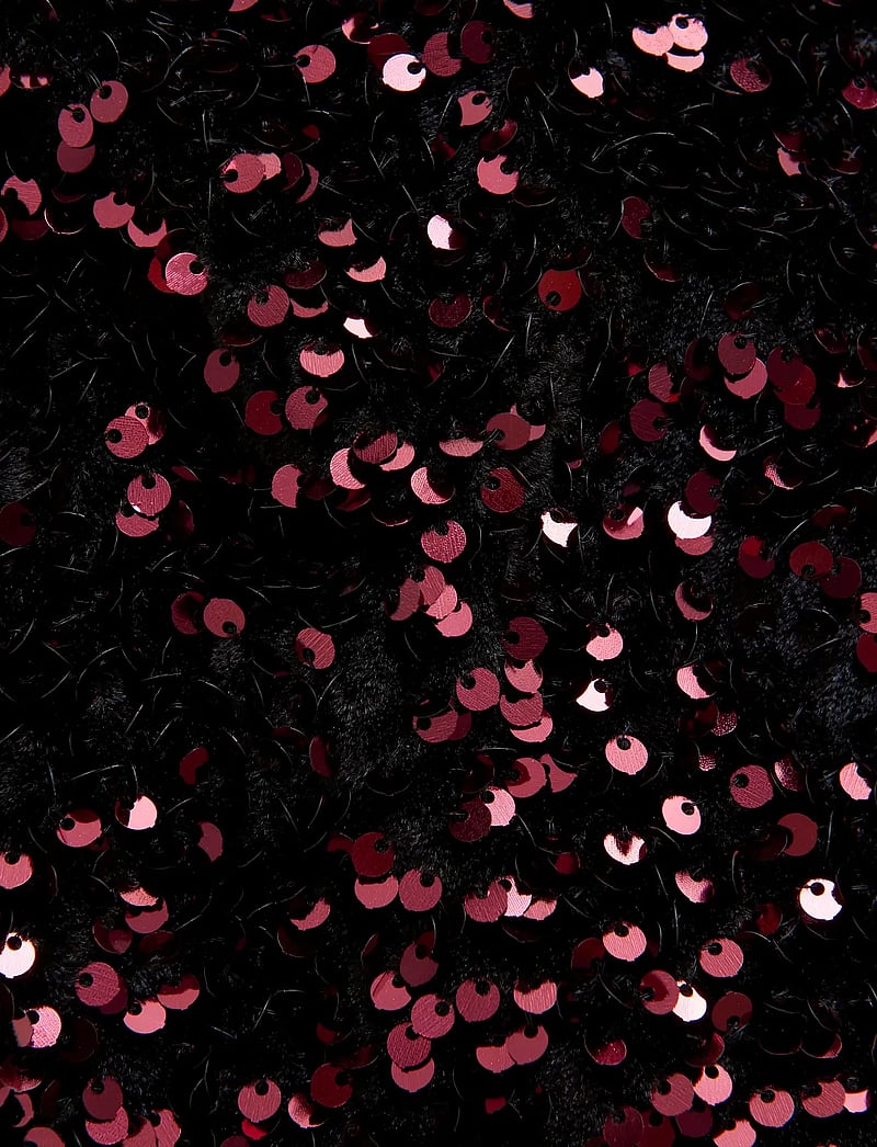 Creamie - Dress Velour Sequins - sukienki codzienne z krótkim rękawem - vineyard wine - 3