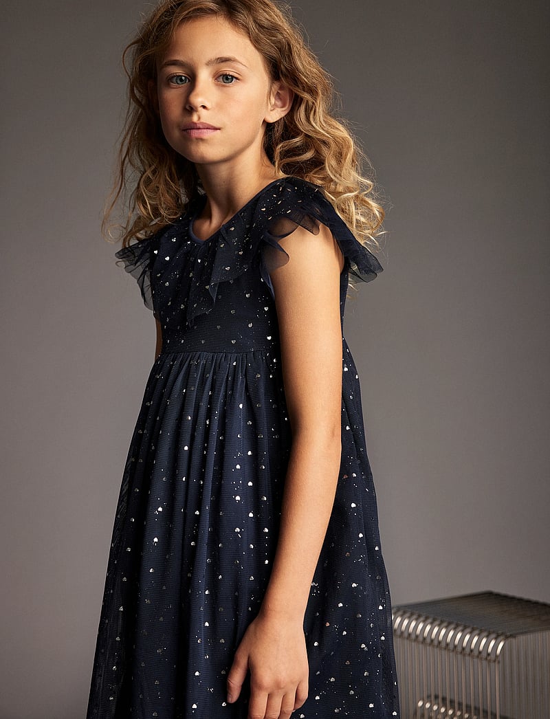 Creamie - Dress Mesh - varrukateta vabaaja kleidid - black iris - 0