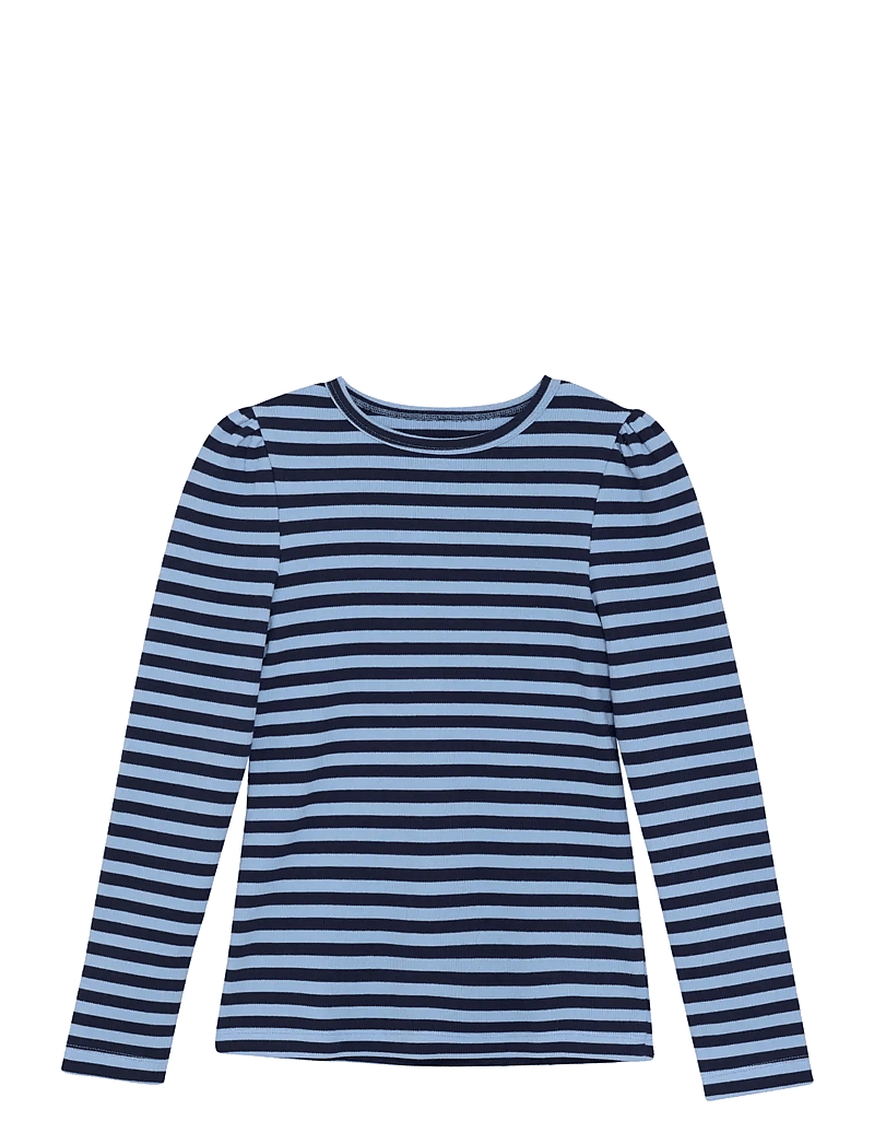 Creamie - T-shirt LS Rib Stripe - långärmade t-shirts - black iris - 0