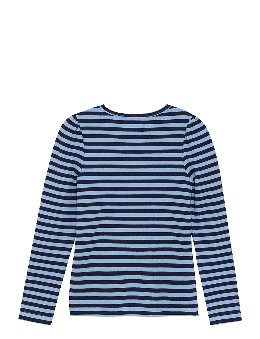 Creamie - T-shirt LS Rib Stripe - long-sleeved t-shirts - black iris - 1