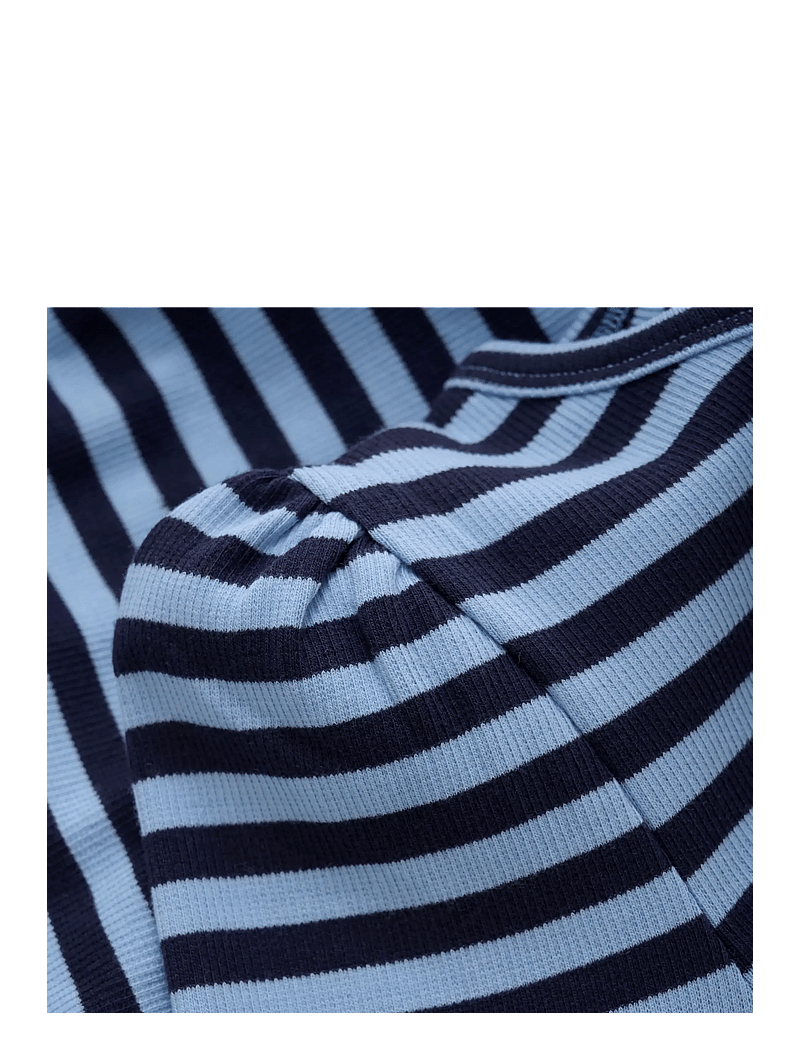 Creamie - T-shirt LS Rib Stripe - långärmade t-shirts - black iris - 2