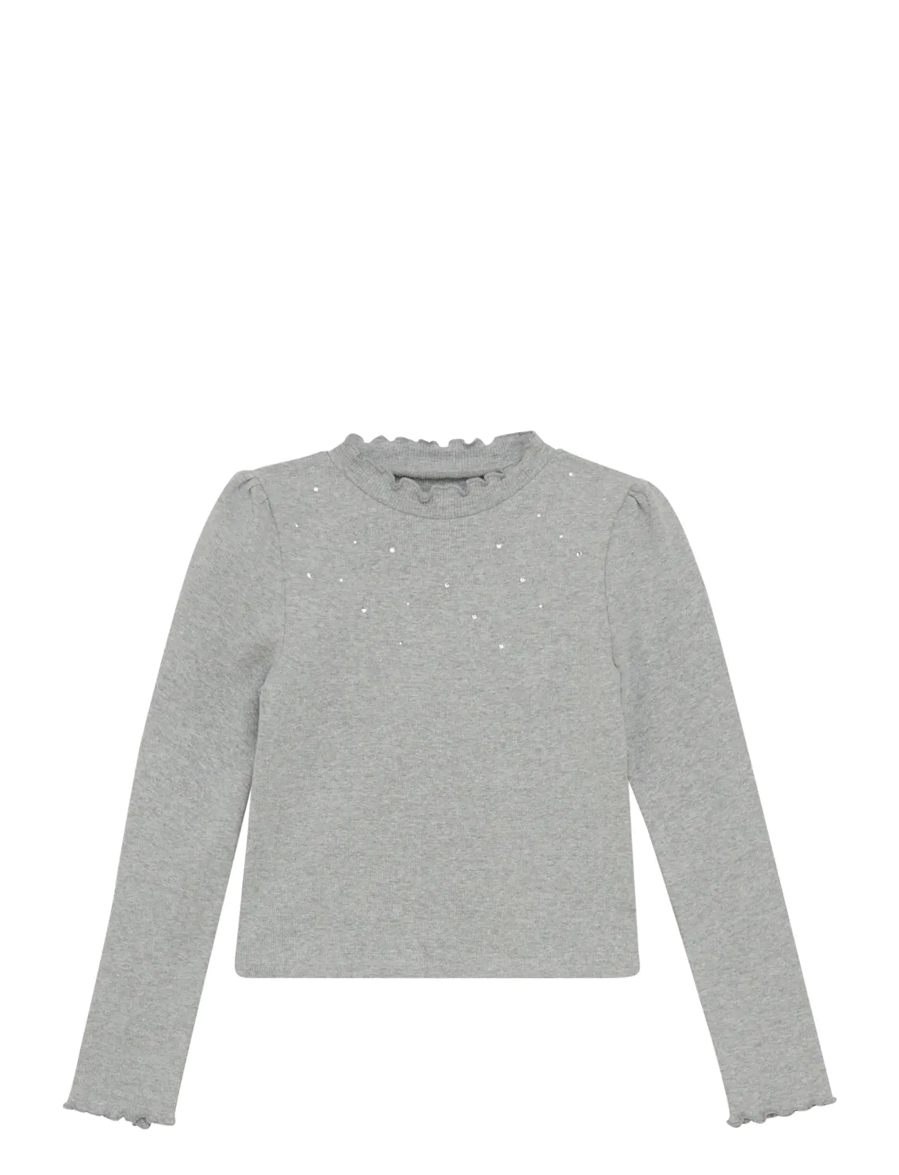 Creamie T-shirt LS Rib - Overdele - LIGHT GREY MELANGE / grey