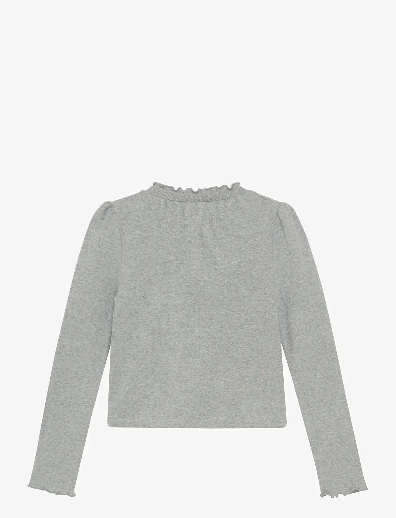 Creamie - T-shirt LS Rib - langærmede t-shirts - light grey melange - 2