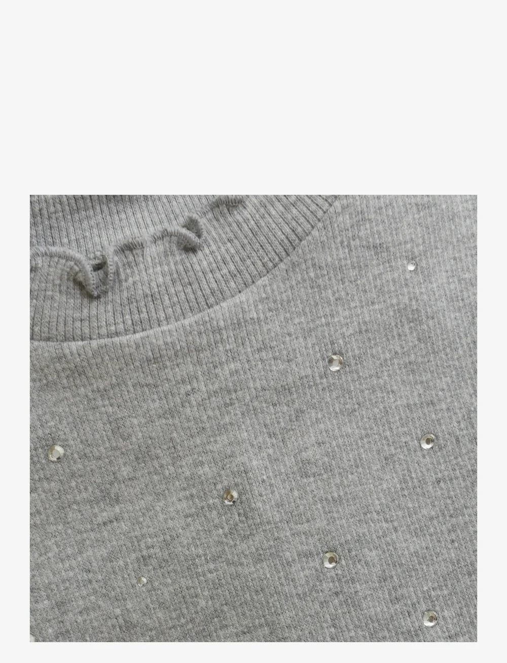Creamie - T-shirt LS Rib - långärmade t-shirts - light grey melange - 3