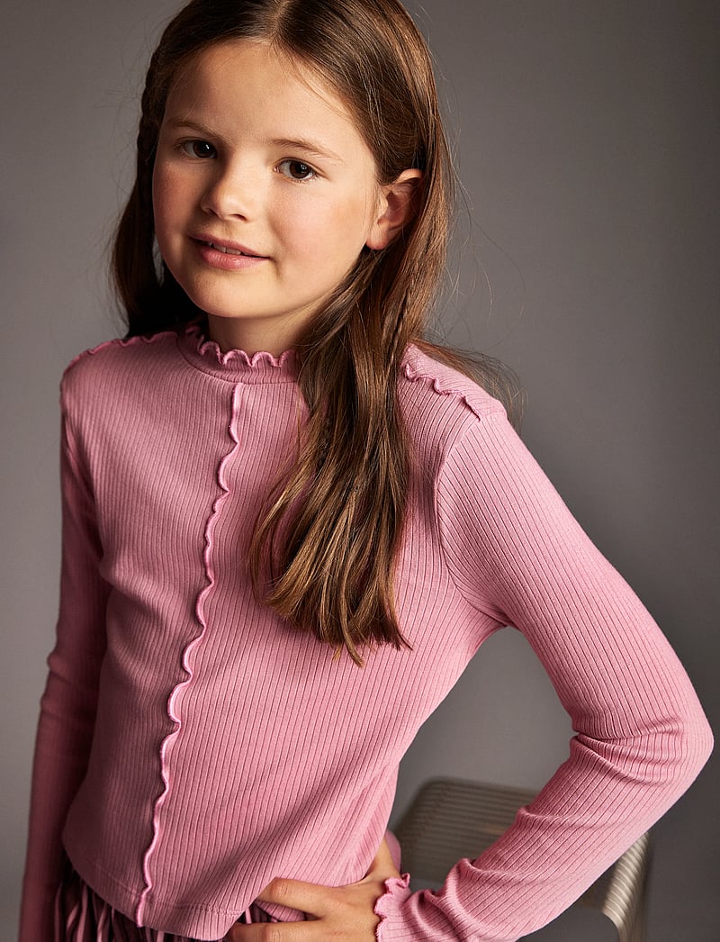 Creamie - T-shirt LS Rib - langærmede - wild rose - 3