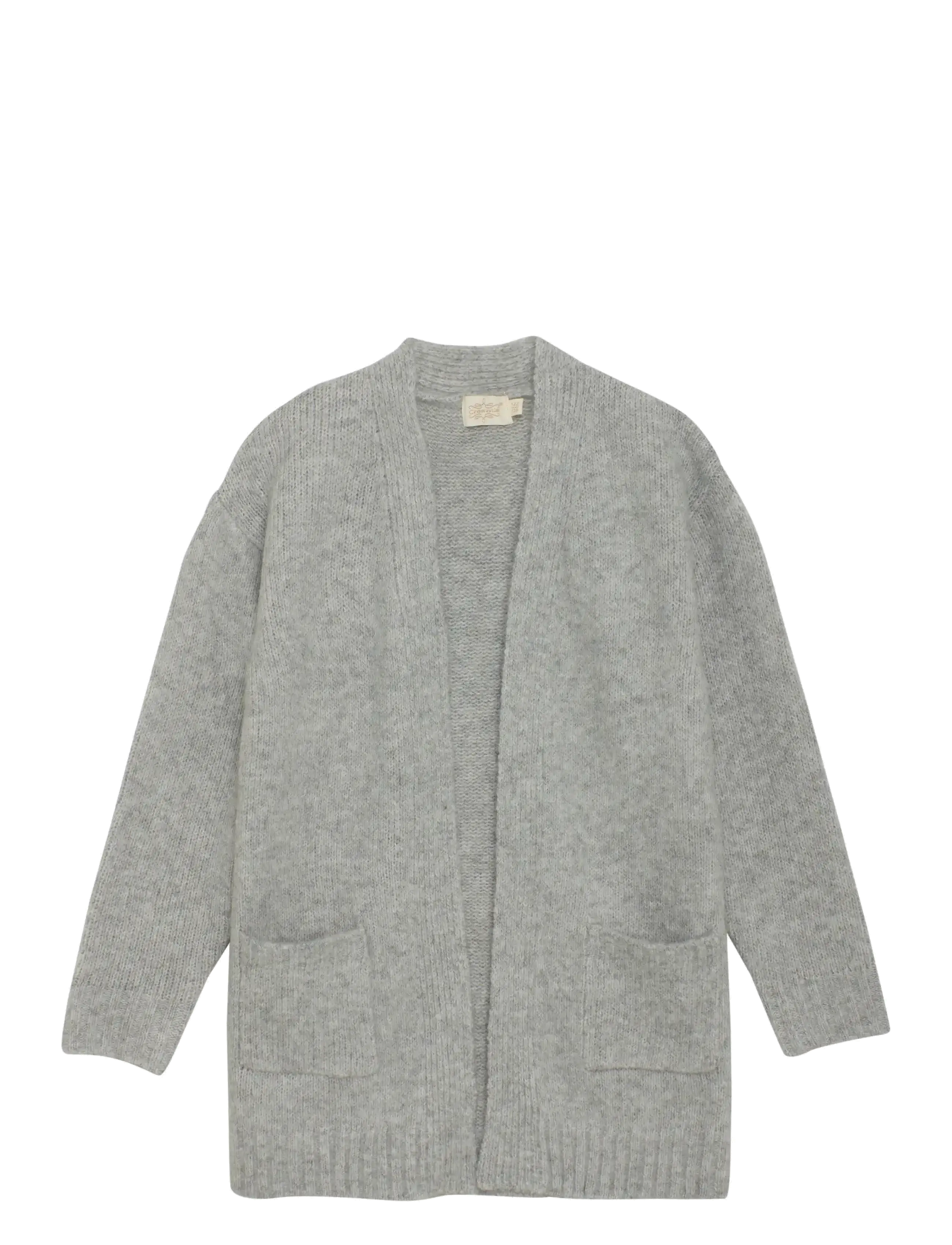 Creamie Cardigan Long - Strickmode - LIGHT GREY MELANGE / grey