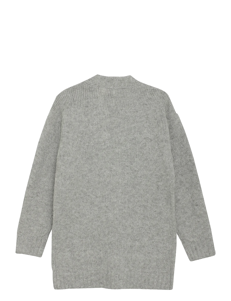Creamie - Cardigan Long - cardigans - light grey melange - 2