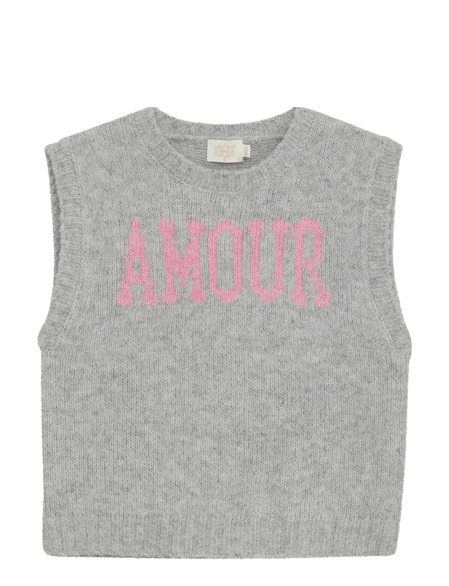 Creamie - Slipover Knit - västar - light grey melange - 1