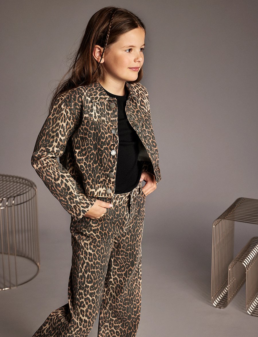 Creamie - Jacket Leo - teksa ja velvet - brown leo - 3