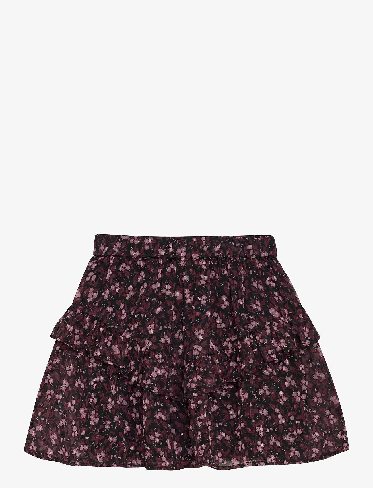 Creamie - Skirt Flower Dobby - miniseelikud - black - 1