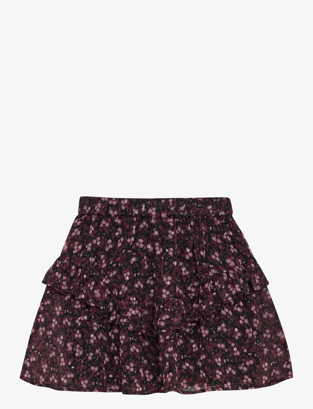 Creamie - Skirt Flower Dobby - korta kjolar - black - 1