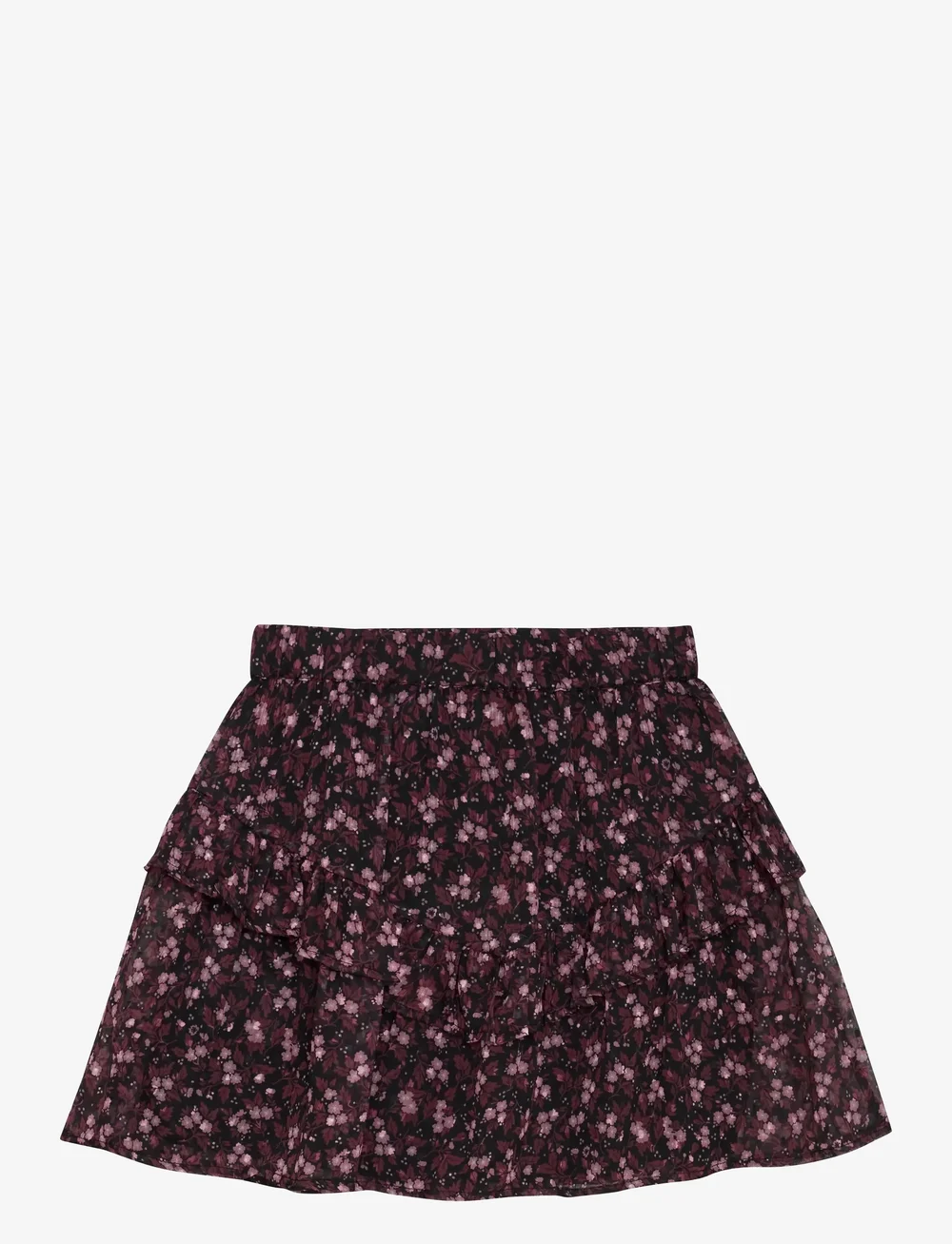 Creamie - Skirt Flower Dobby - korta kjolar - black - 2