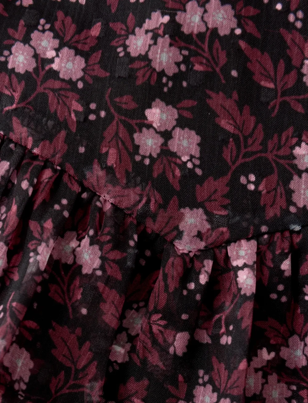 Creamie - Skirt Flower Dobby - korta kjolar - black - 3