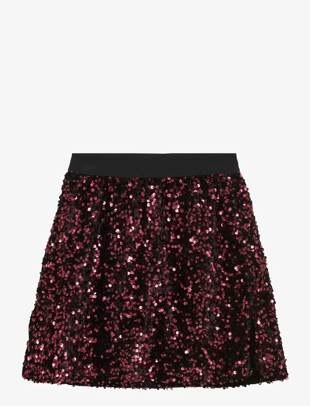 Creamie - Skirt Velour Sequins - korte nederdele - vineyard wine - 1